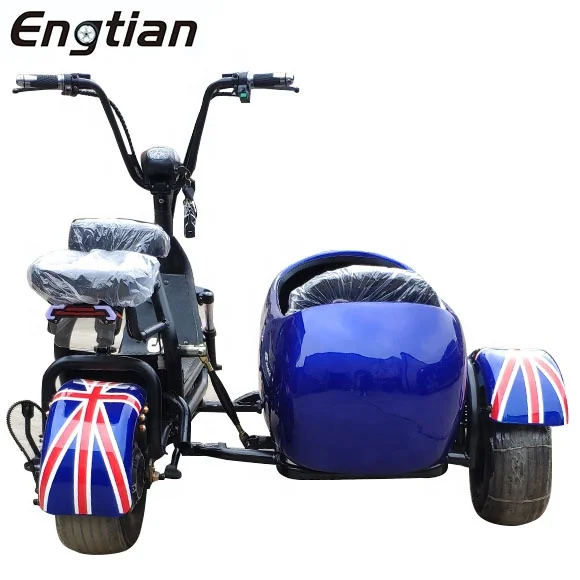 Fashion no folding 60V/72V 1000W 3 Wheel Electric Scooter For Adults electric bike conversion kit moped for sale