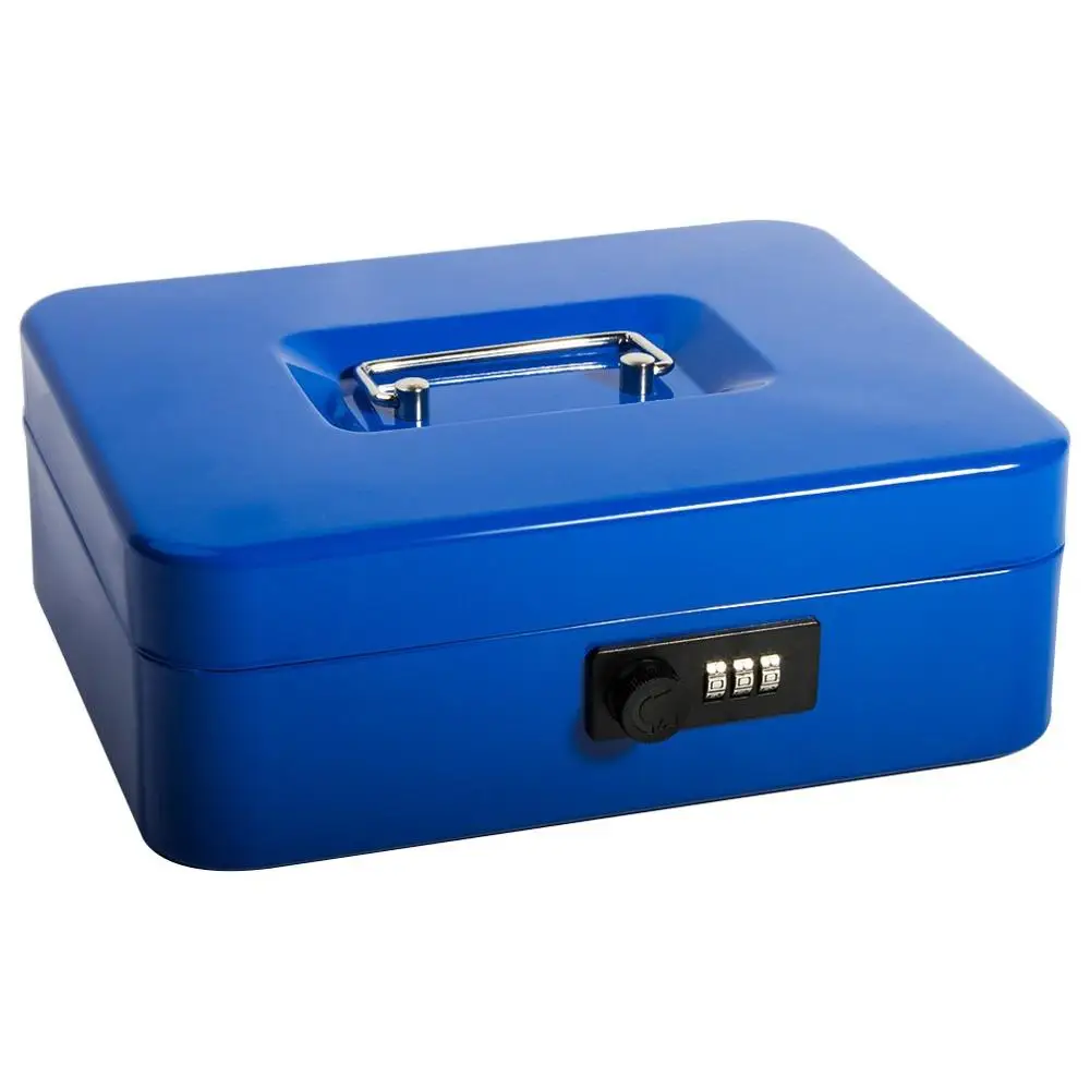 Ningbo Zhenzhi Lock Safe Box security Small Locking Petty Key Lock Cash Box Metal Money Box with Combination Lock