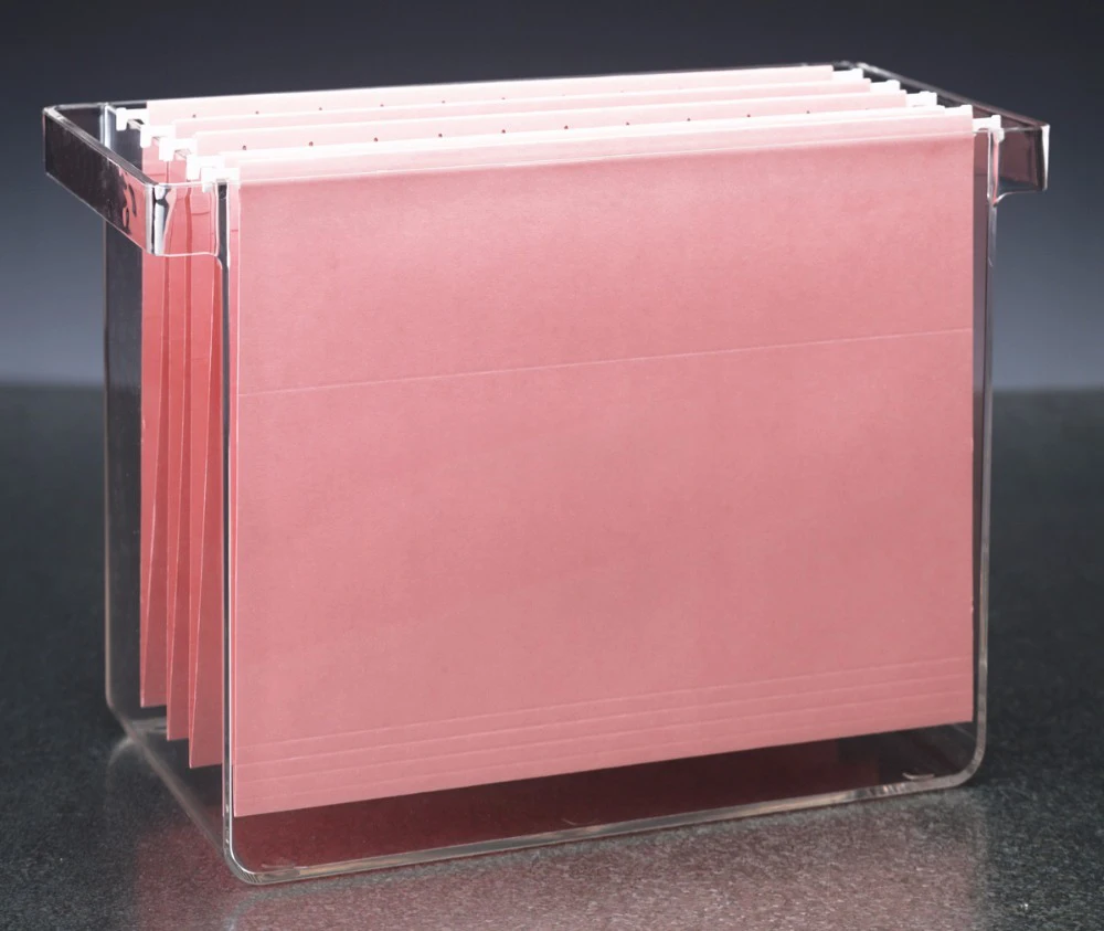 Customize Plastic Hanging File Box Organizer File Folder Organization with Handle Office supplies
