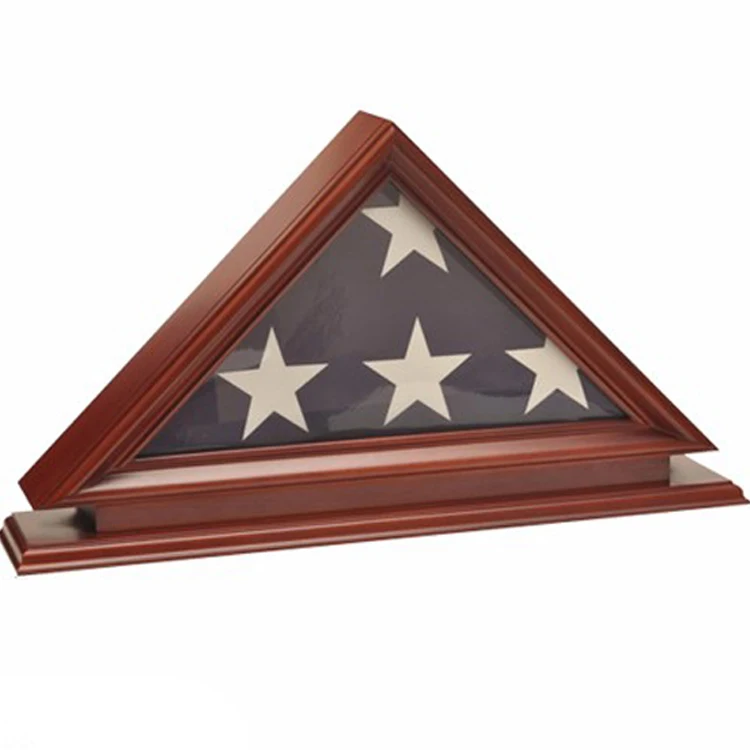 Популярный изготовленный на заказ деревянный случай флага коробка с изображением флага