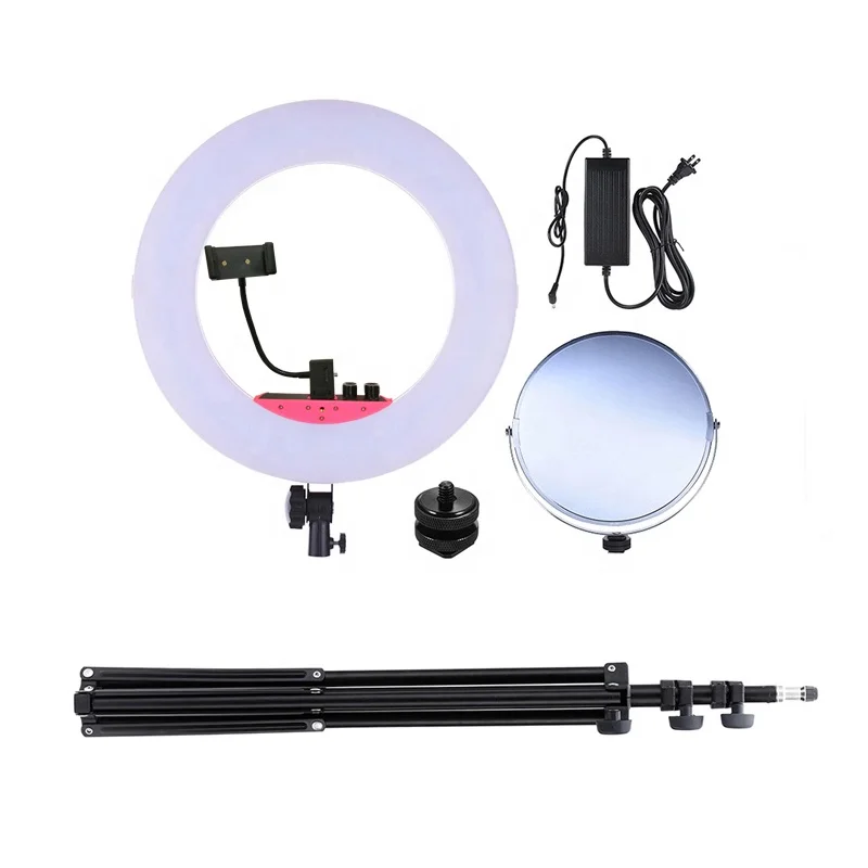 18 Inch Led Makeup Ring Light Kit Dimmable Video Photography Fill Light With Light Stand