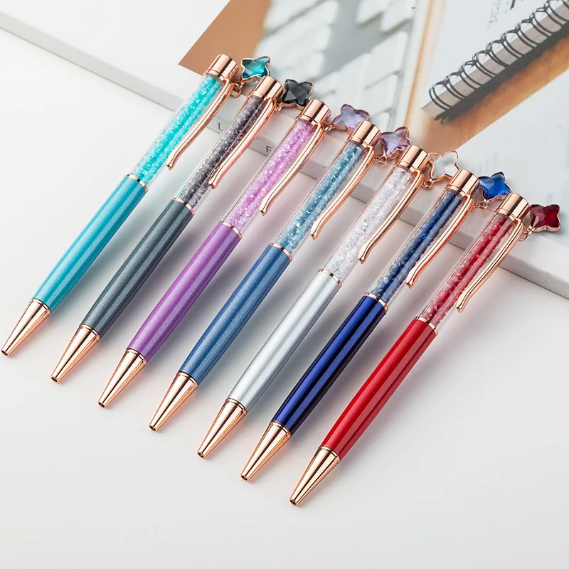 Wholesale Cute The Star Pendant Ballpoint Metal Pens
