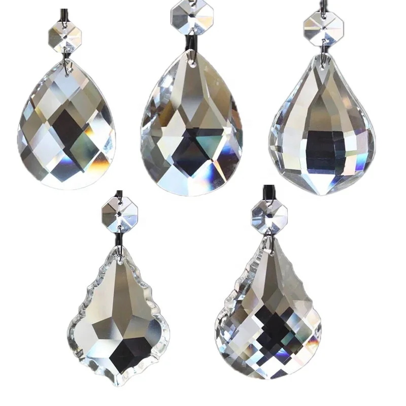 
Leyuan Crystal hot sale clear crystal chandelier pendant parts 