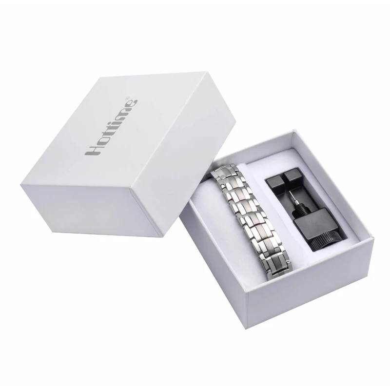 Silver White Color Titanium Handcuffs Bracelet