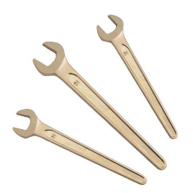 Non sparking be-cu and al-cu copper alloiy single open end wrench