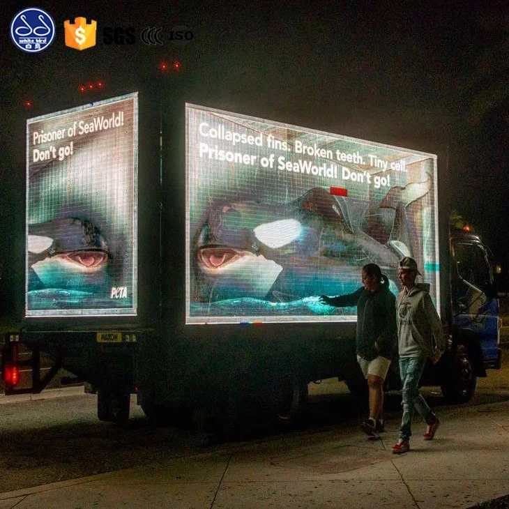 Waterproof P6 full color outdoor mobile truck advertising led display