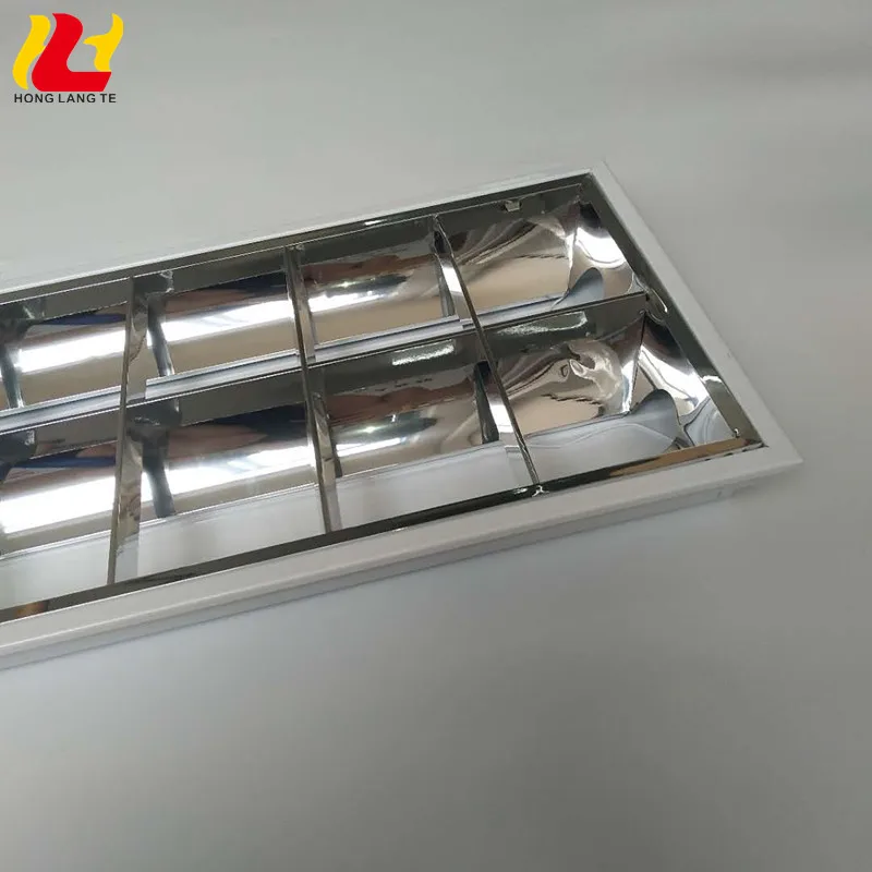 Hot Selling Recessed Mounted Protective Mini 300x1200mm 3x18w Aluminum Iron T8 Fluorescent Office Grille Fixture Ceiling Lamp