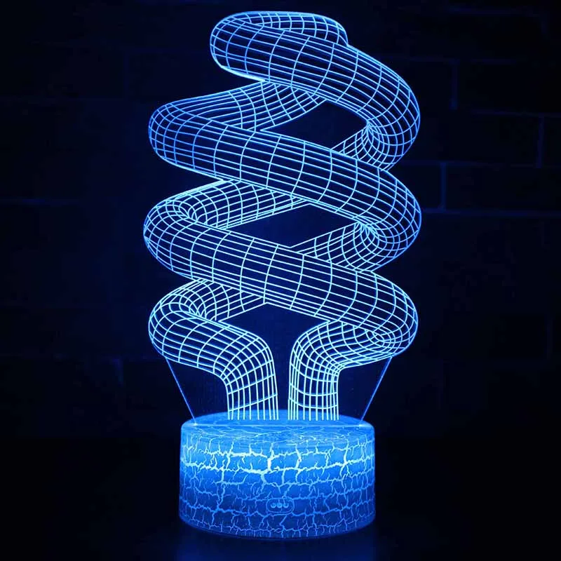 Energy Saving Creative Lamp RGB Color 3D Acrylic Light Kids Gift Lampara de madera Table Night Light