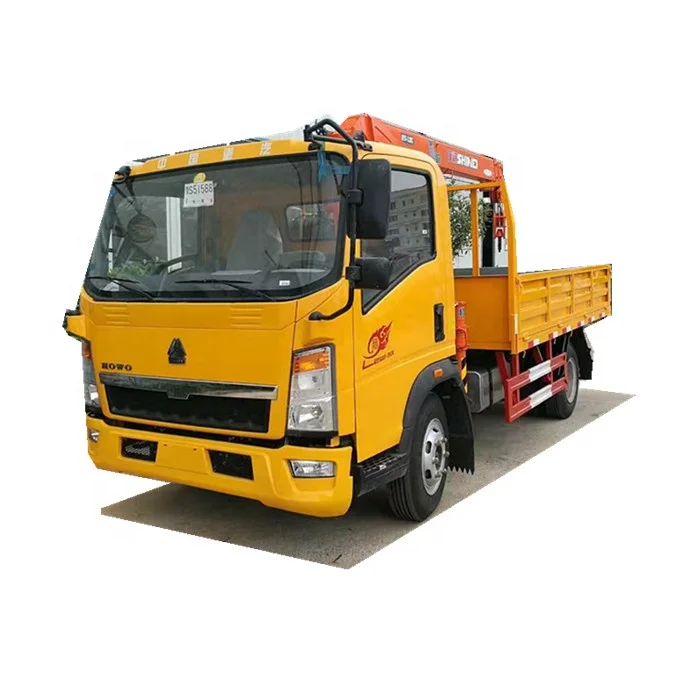 sinotruck RHD howo dump truck with crane 6 wheel dump truck load volume capacity for sale in dubai