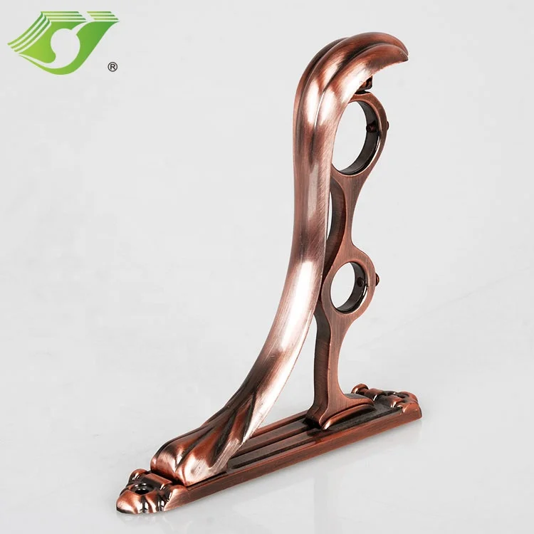 Wholesale customized curtain rod brackets / brass hanging pole bracket