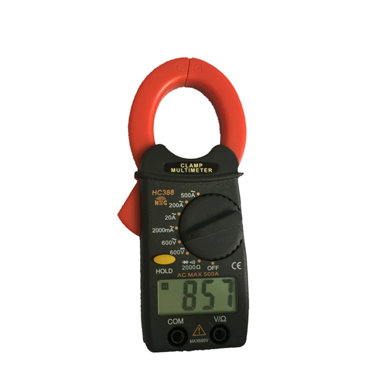 LC388 Data Hold Digital Clamp Multimeter Mini Clamp Multimeter Portable Digital Clamp Meter
