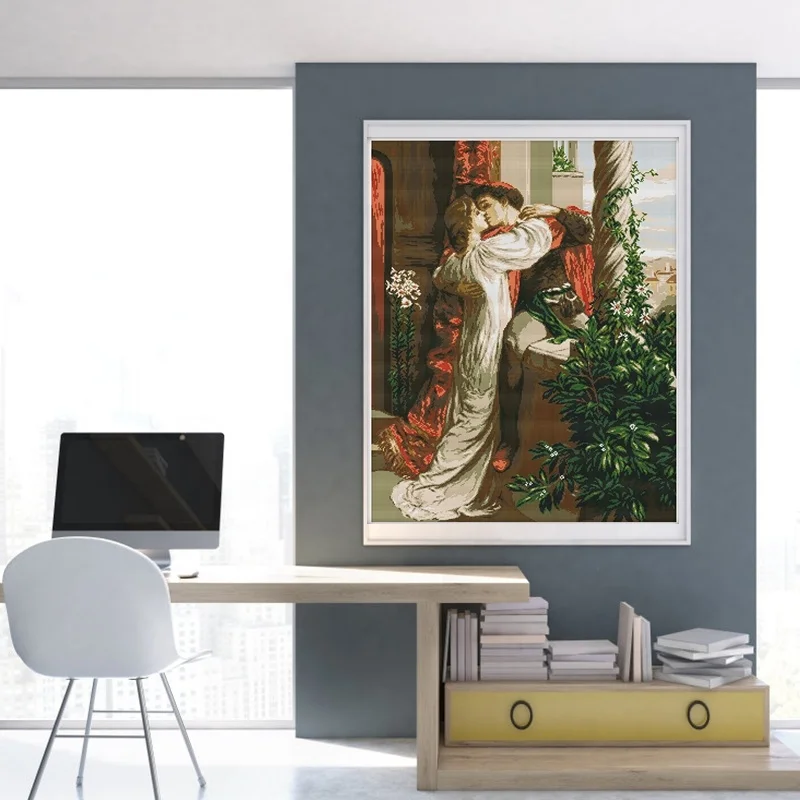 NKF Romeo and Juliet cross stitch craft dmc cross stitch threads home decorate handwork diy souvenir