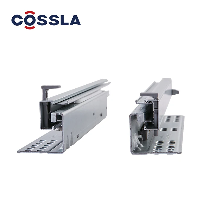 Furniture Hardware  Soft Closing/Push Open 3 Folds Concealed Drawer Slide Drawer Sliding Rails