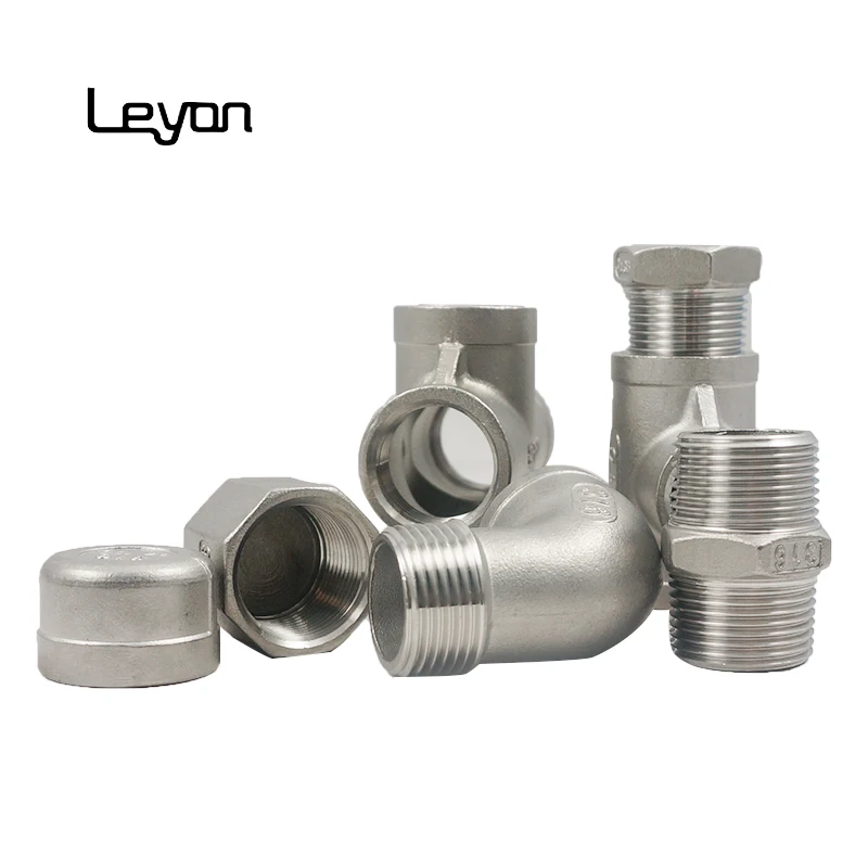 stainless steel 304 316 316L 1/2 inch female/male elbow pipe transfer connector 90 elbow fittings jonits