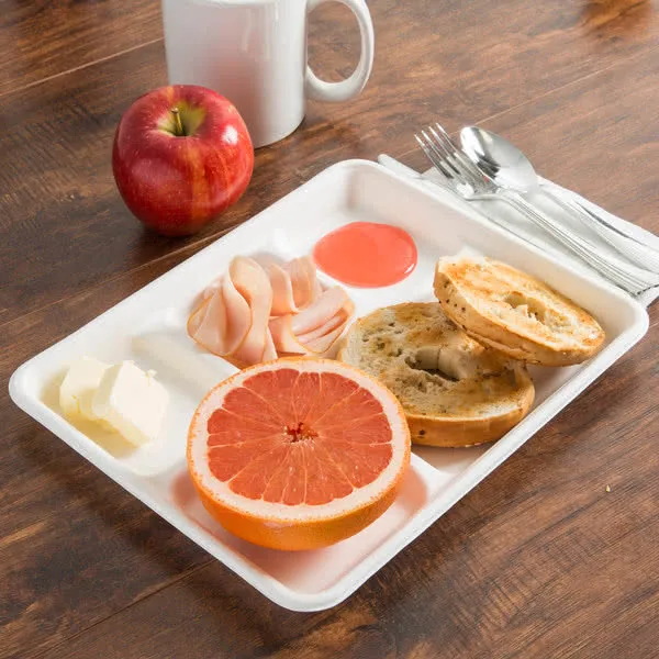 biodegradable cheap bamboo big five compartment tray/dinnerware sets