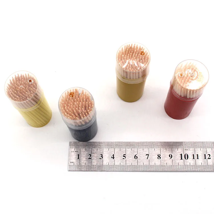 Бамбуковая зубочистка для пищевых продуктов 100 шт/бутылка