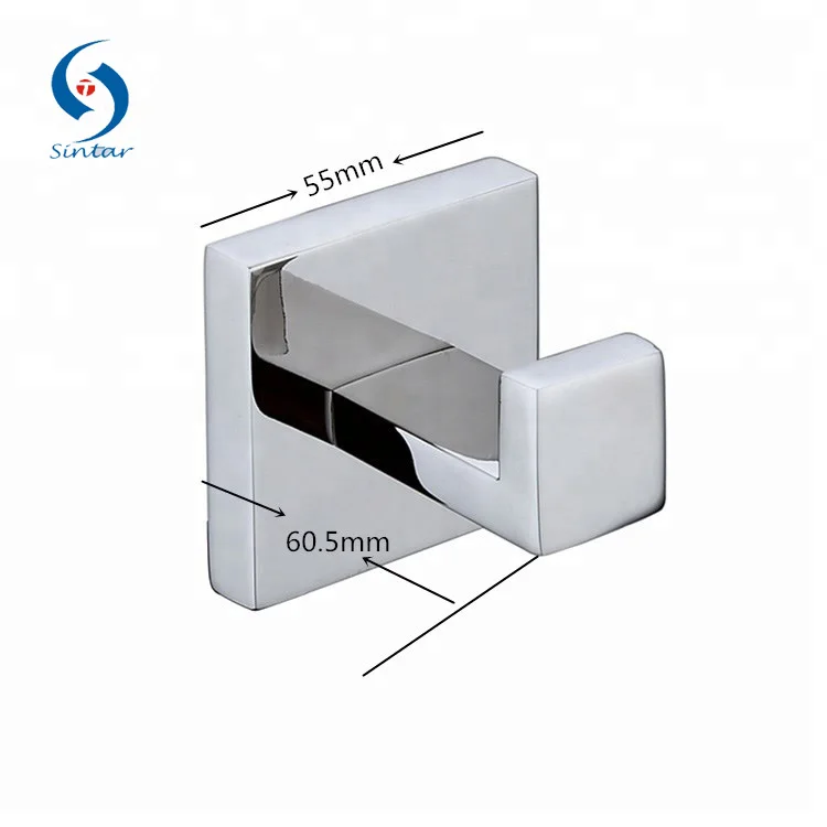 
304 Stainless Steel Modern Bathroom Accessories Wall mounted Mirror Polished Robe Hooks 