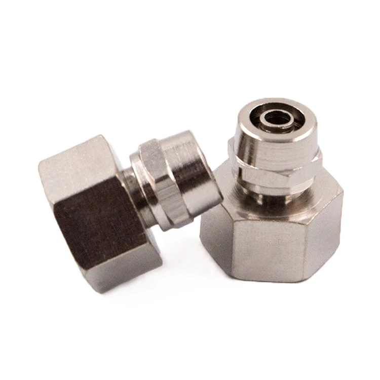 
female straight brass rapid fittings two touch fitting air tube connector 