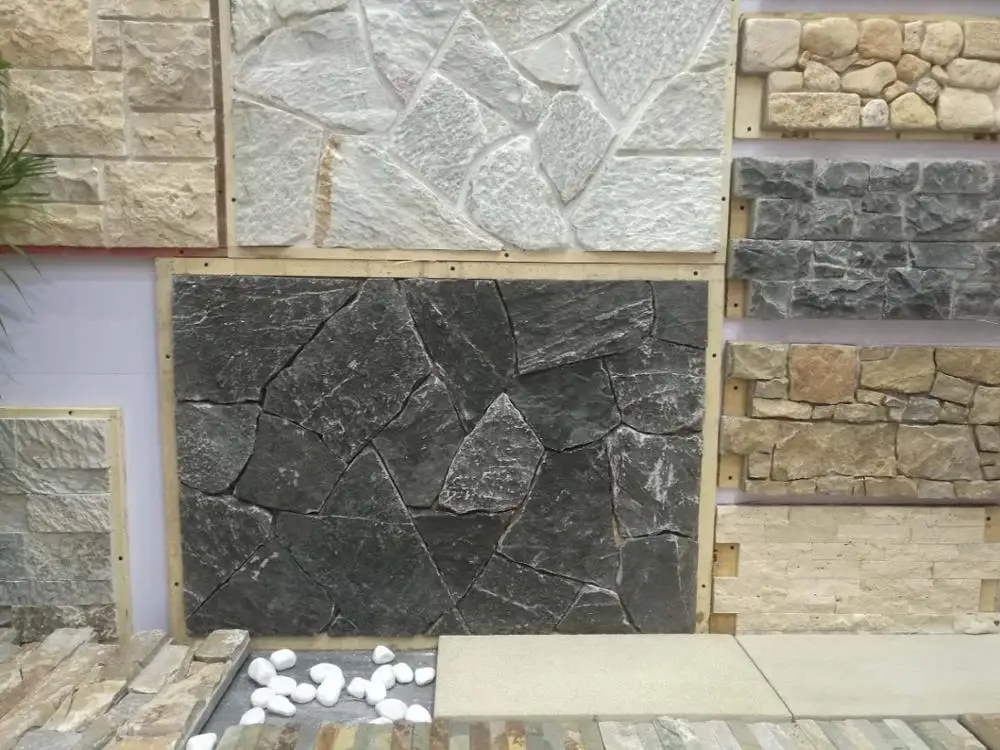 Loose slate paving stone for garden decoration dark salte stone for wall