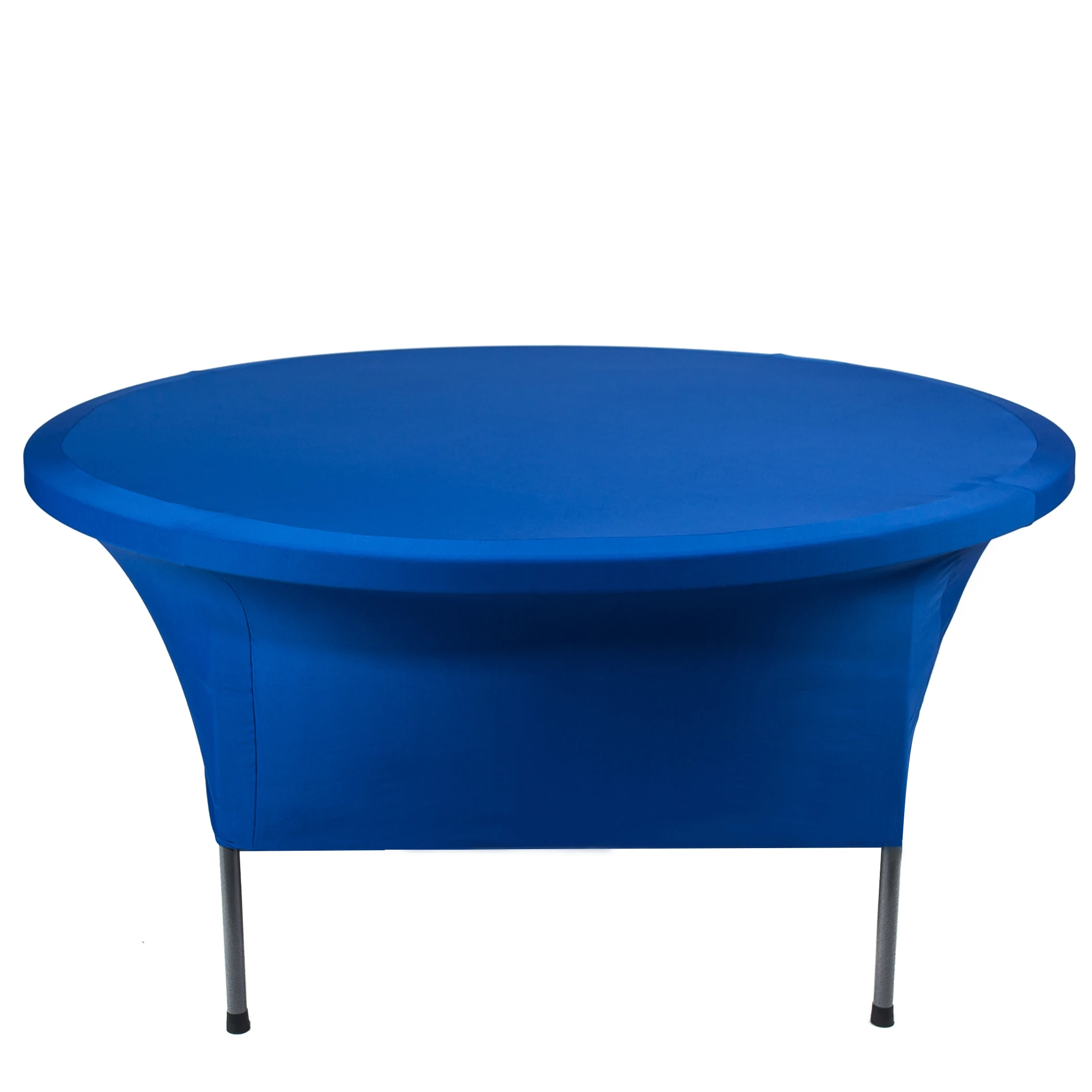 
Wholesale Party Supply 60 inch Round Stretch Tablecloth Black Table Cloth Spandex Table Cover For Wedding Event Decoration 