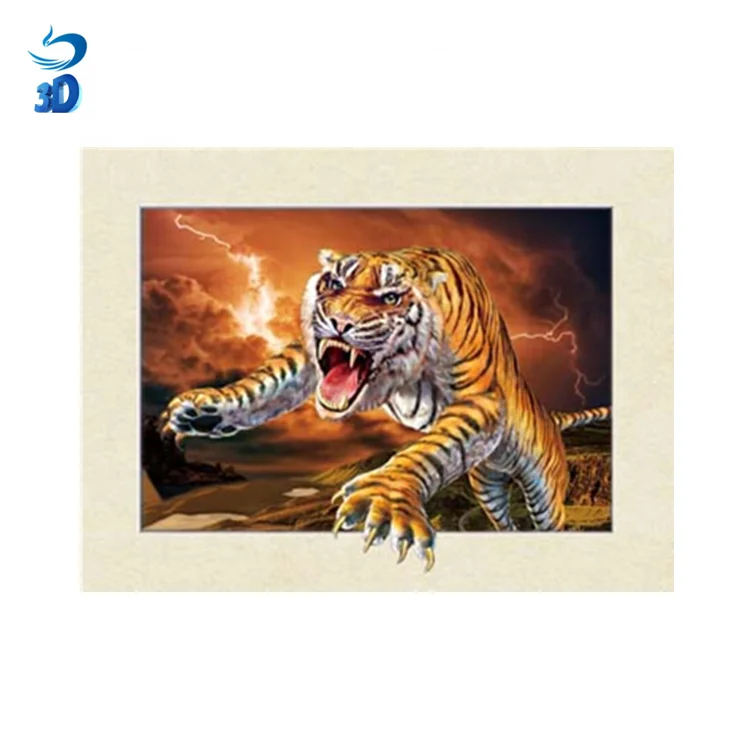 2019 новый дизайн линзовидная 5d картина тигра