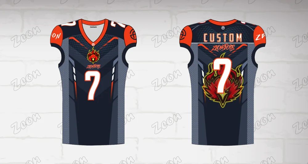 Dongguan factory New design sublimation printing customized American Football Jersey
