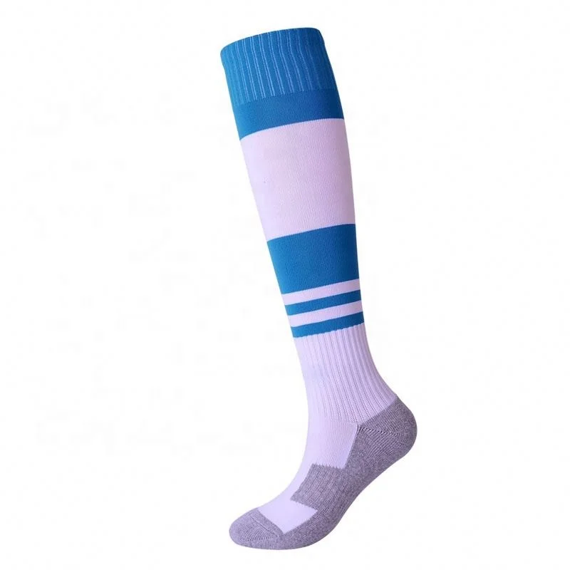 Wholesale Knee High Sports Soccer Breathable kid Compression socks Striped Football children Socks