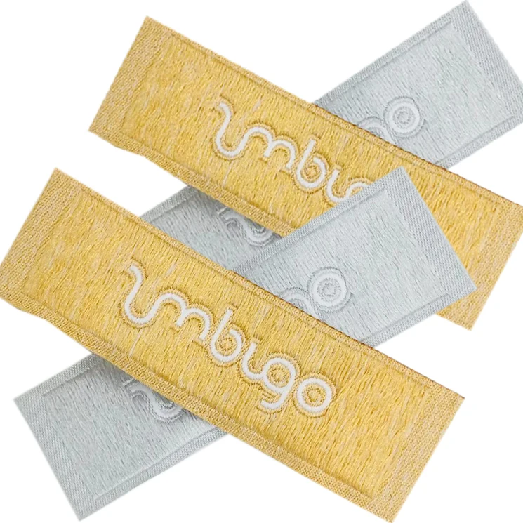 Custom Clothing Brand Name Logo Weave Fabric Woven Label From China Garment Labels Maker Woven Labels Recycled