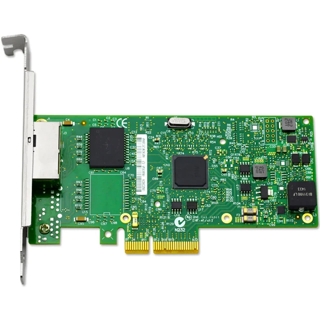 Сервер UNICACA I350-T2 PCI-E 4X Двойной порт RJ45 Gigabit Ethernet Чипсет LAN Сетевая карта Intel i350AM4 1G