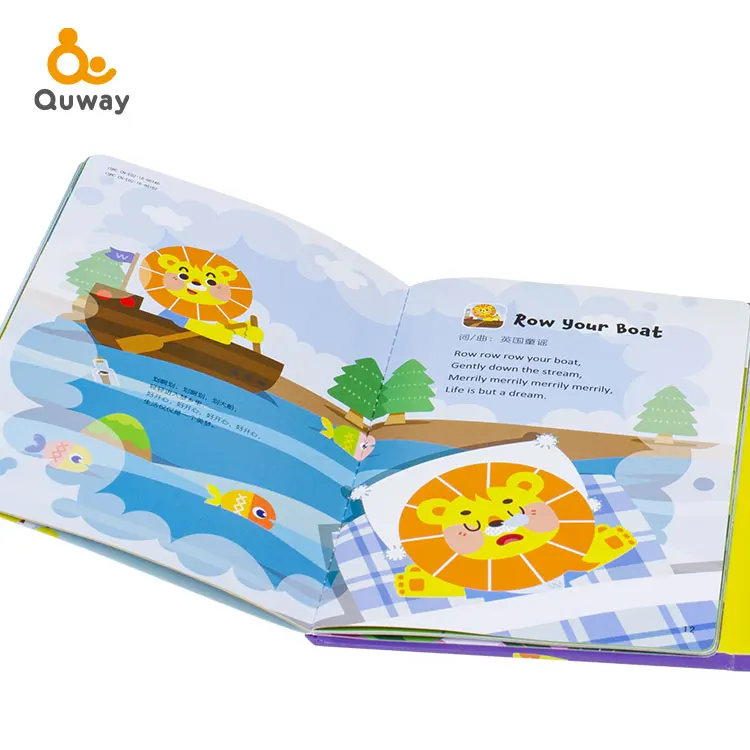
Quway English song sound book customized Sound book for kids Learning 