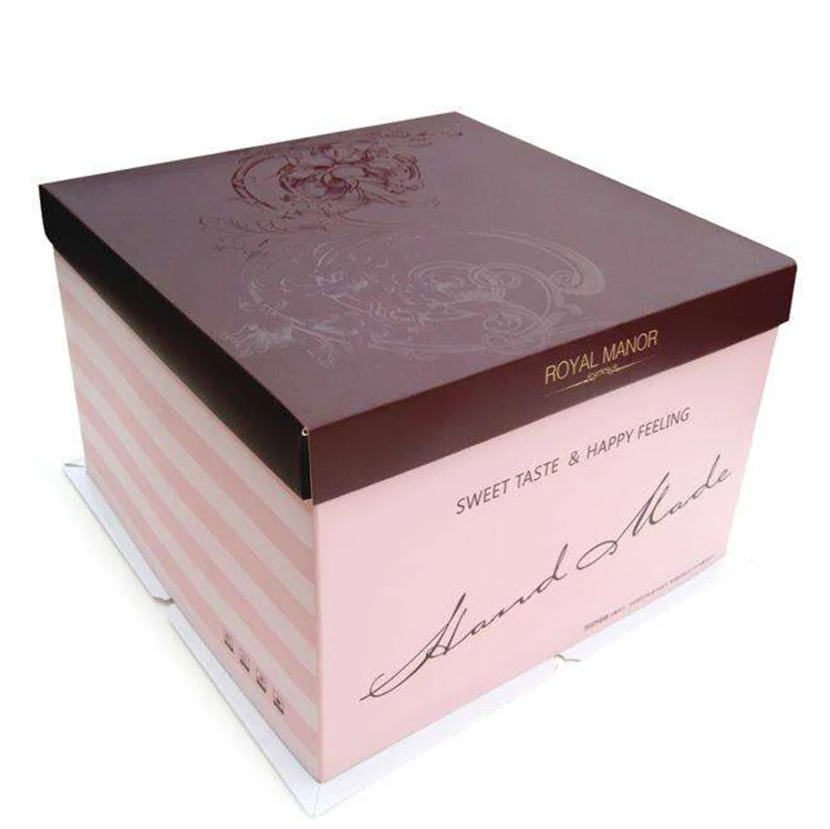 Alibaba Горячий продукт пользовательские бумага для печати Cake Box, Cake Box упаковка, ручка коробки для пиццы