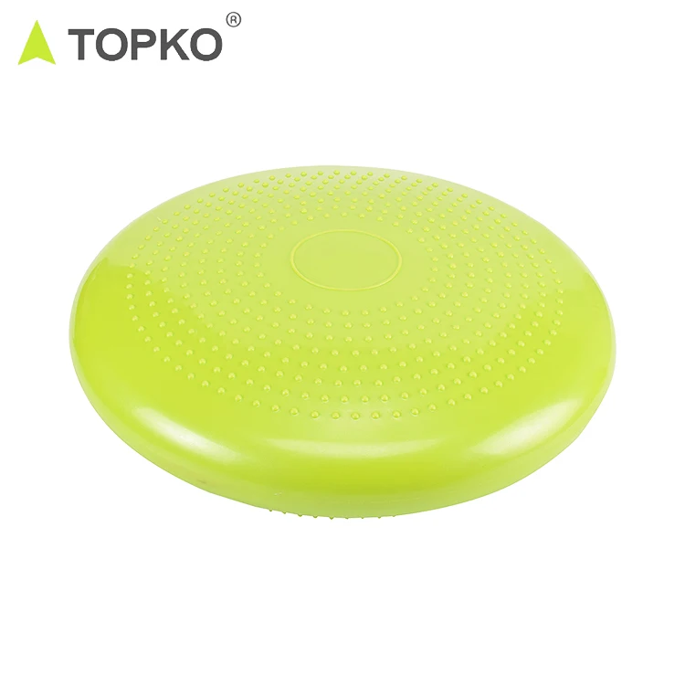 TOPKO Professional training Inflated Stability Wobble Cushion Trainer Board with Pump balance cushion