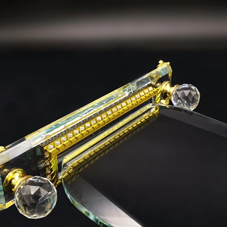 
Wholesale honorable crystal trophy Phnom Penh base glass plaque for Certificate of honor 