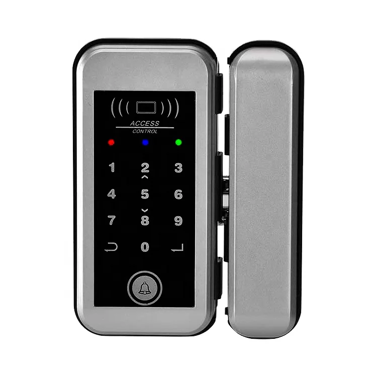 Password RFID Card Glass Door Lock For Frameless Door