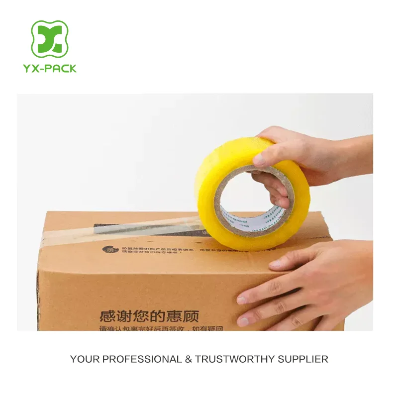 Yellow sealed packing tape