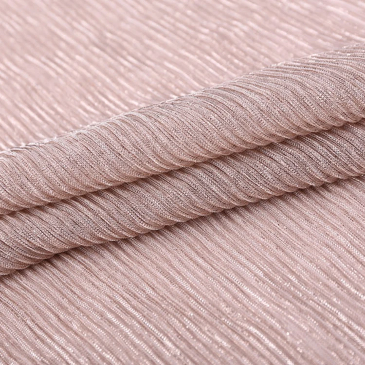 
Metallic Crushed Knitted Fabric for dress 
