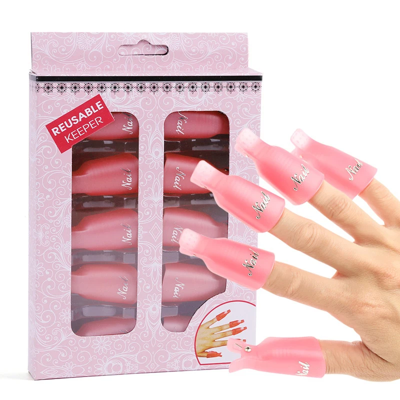 SZ082 Hot Seller Wearable TOE Nail Soaker Nail Gel Polish Remover Soaker Nail Clip 10pcs