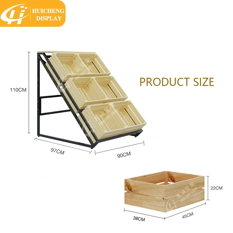 Customized New type wooden wine rack Exclusive Design fruit display rack  wooden wine display shelf