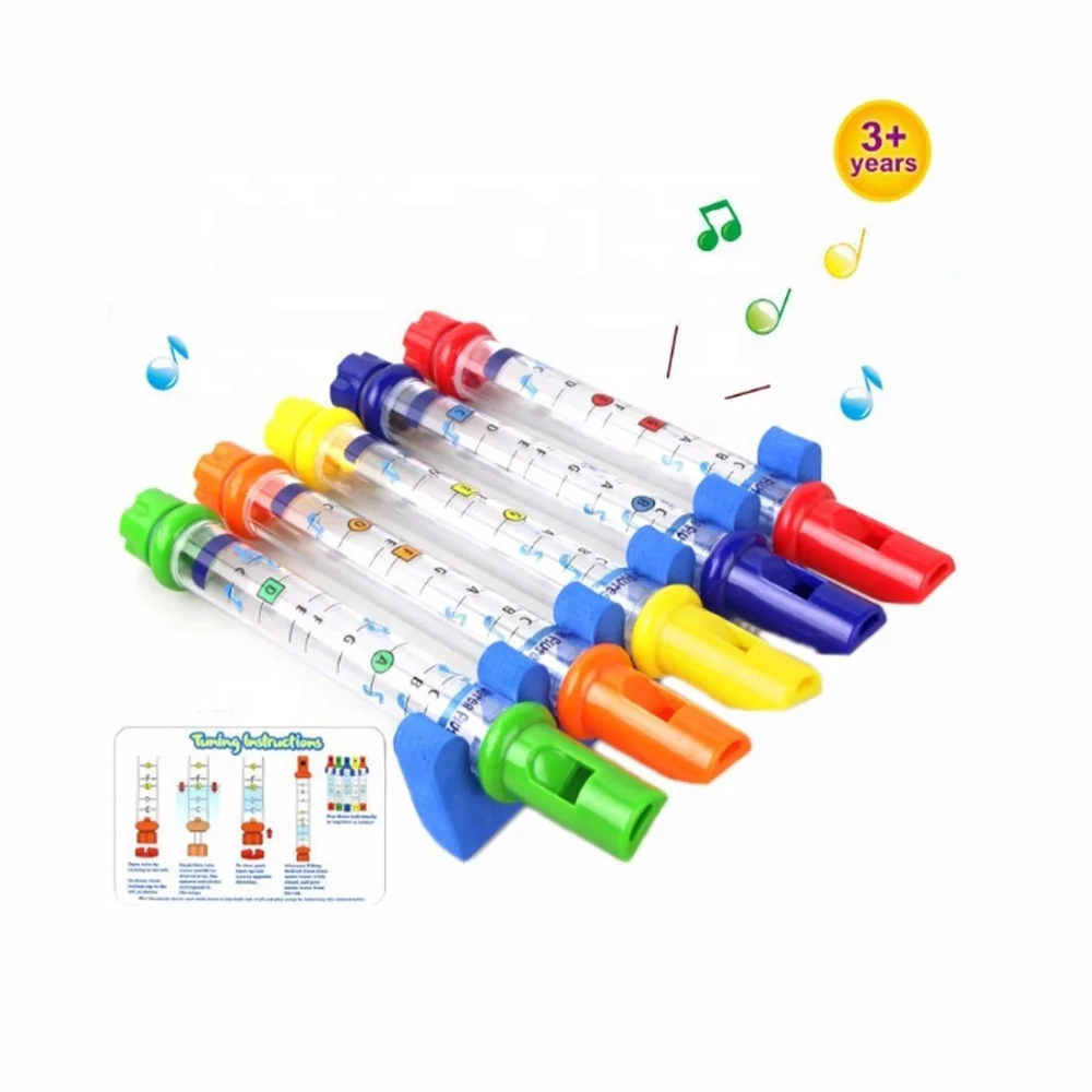 Пять цветов дети Душ музыка игрушки головоломки играть Музыкальные инструменты игрушки водная флейта