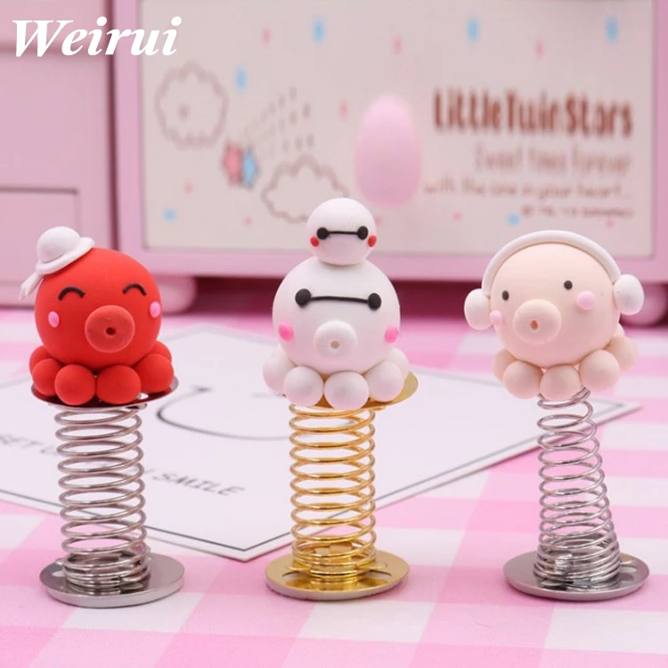 
Spring base car inside shake the doll to place a toy base DIY colorful ultra light clay accessories 