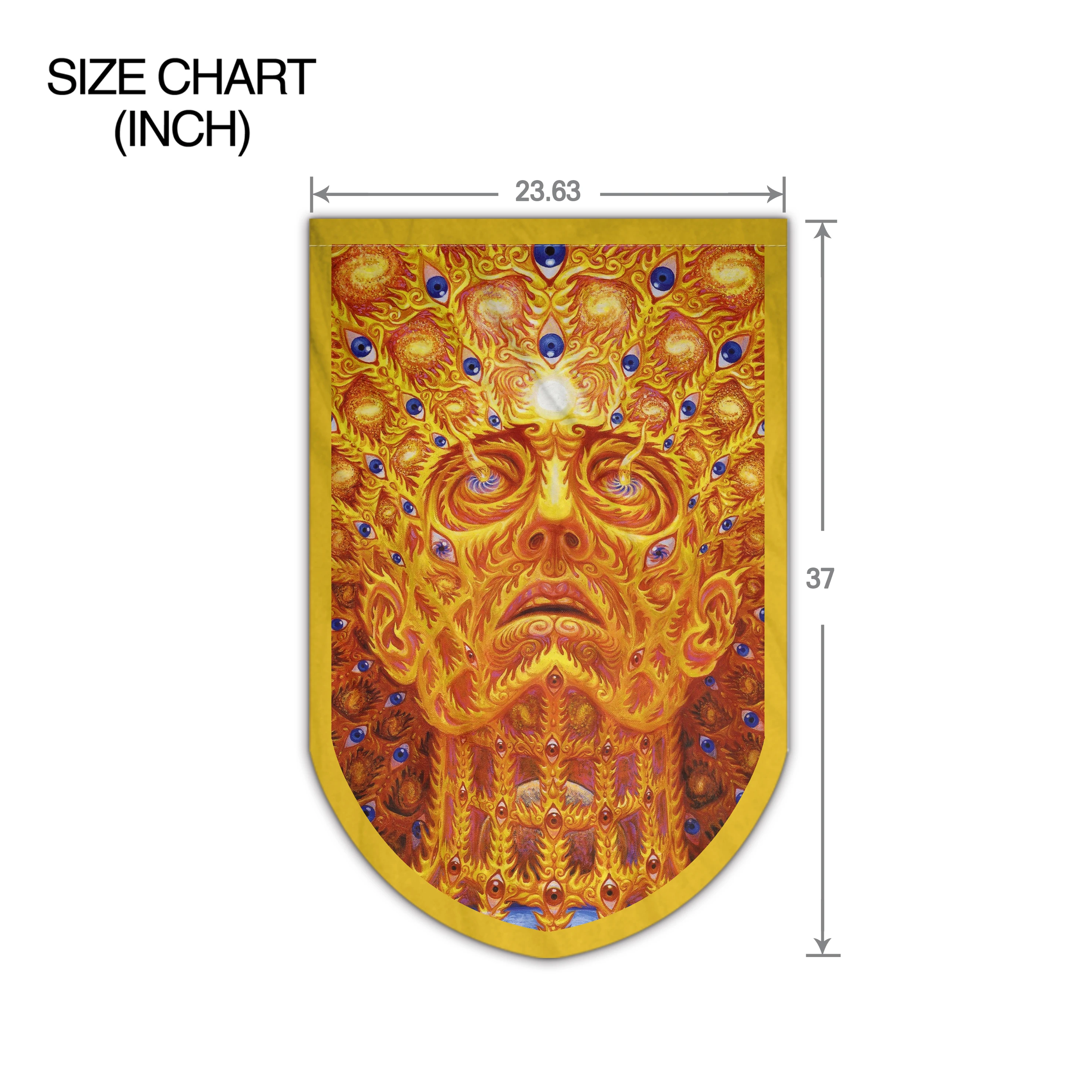 
Custom Polyester Psychedelic Trippy Fabric Wall Banner Designs Home Decor Eyes Abstract Art House Flags 