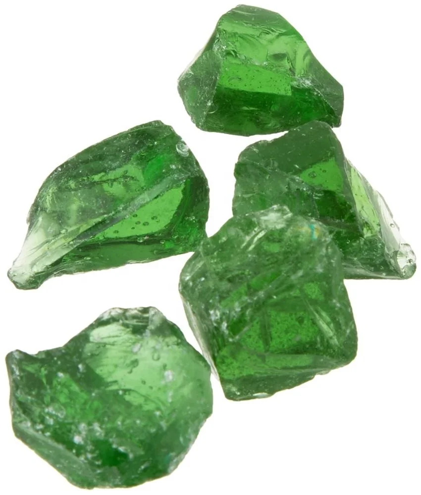 Wholesale Crushed Landscaping Green Garden Glass Decorative Glass Rocks