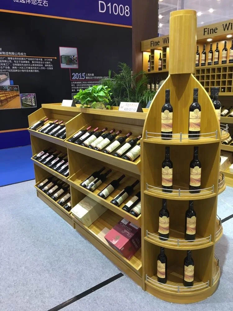 Customized Wooden Furniture Wine Bottle Racks Red Wine Cabinet