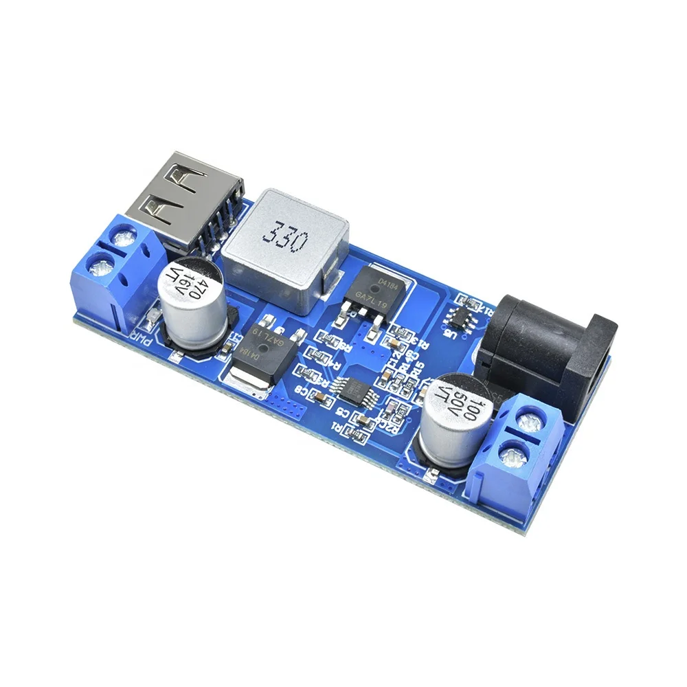 Replace LM2596S DC DC 24V/12V To 5V 5A Step Down Power Supply Buck Converter Adjustable USB Step down Charging Module For Phone (62088631551)