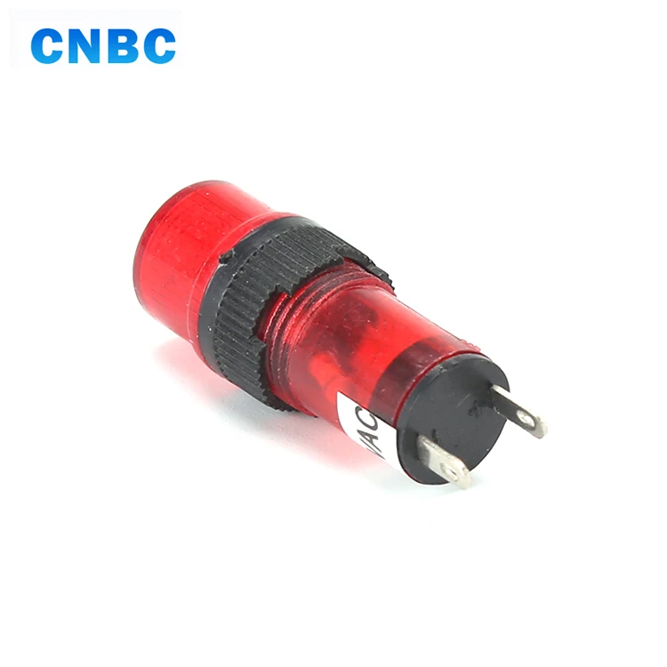 12mm mounting hole size  short type red 6v 24v 36v 48v 12v 220v led indicator light signal lamp with pins