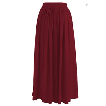 Newest Fashion Elegant Modest Women Maxi Chiffon Skirt New Arrival