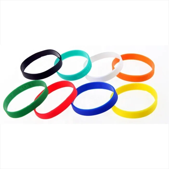Cheap Promotional Advertising Gifts Custom Logo Decorative Rubber Band Silicone Bracelets RFID Silicone Wristbands