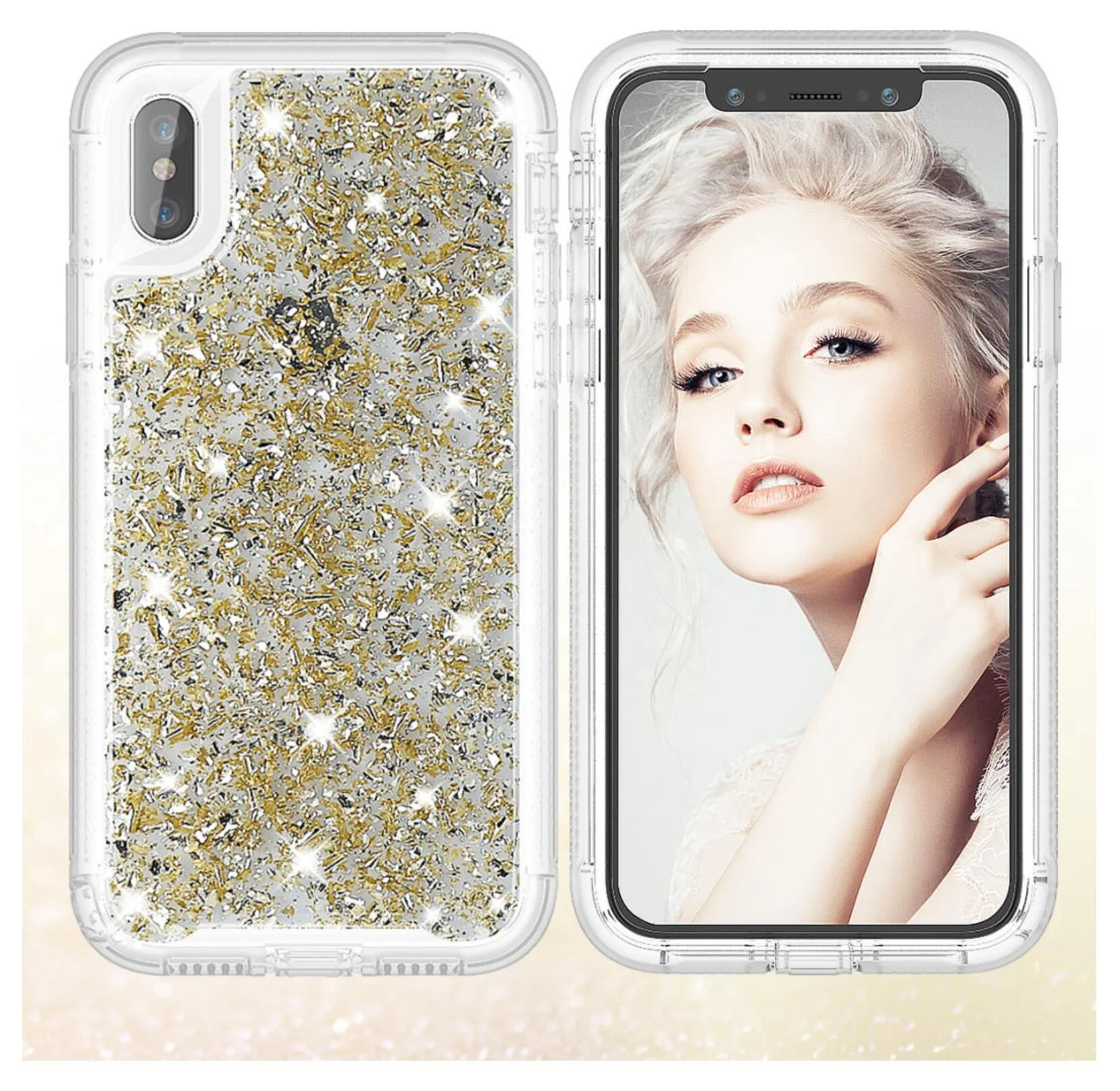 
3 in 1 Bling Protective Phone Case 