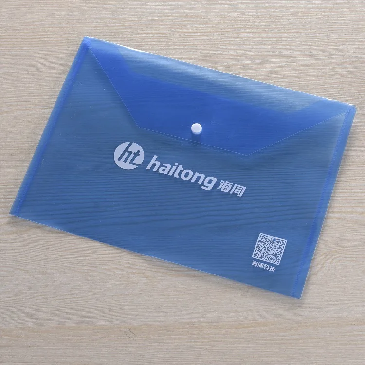 
Clear Document folder with Snaps Buttons Transparent Document Bag Envelope File Folder with Custom designs 