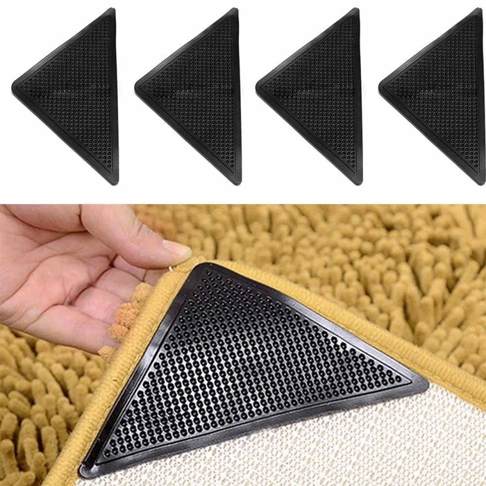Factory Washable Best 8 Pcs Anti Curling Rug Gripper Strips Reusable Carpet Grippers